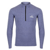 Running Bear Mens 1/2 Zip Top – Blue Marl