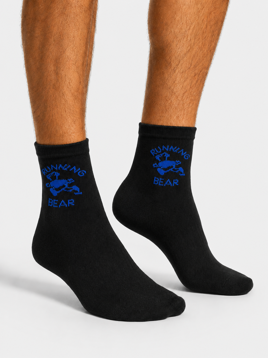 Running Bear Socks - Black Sky
