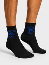 Running Bear Socks - Black Sky