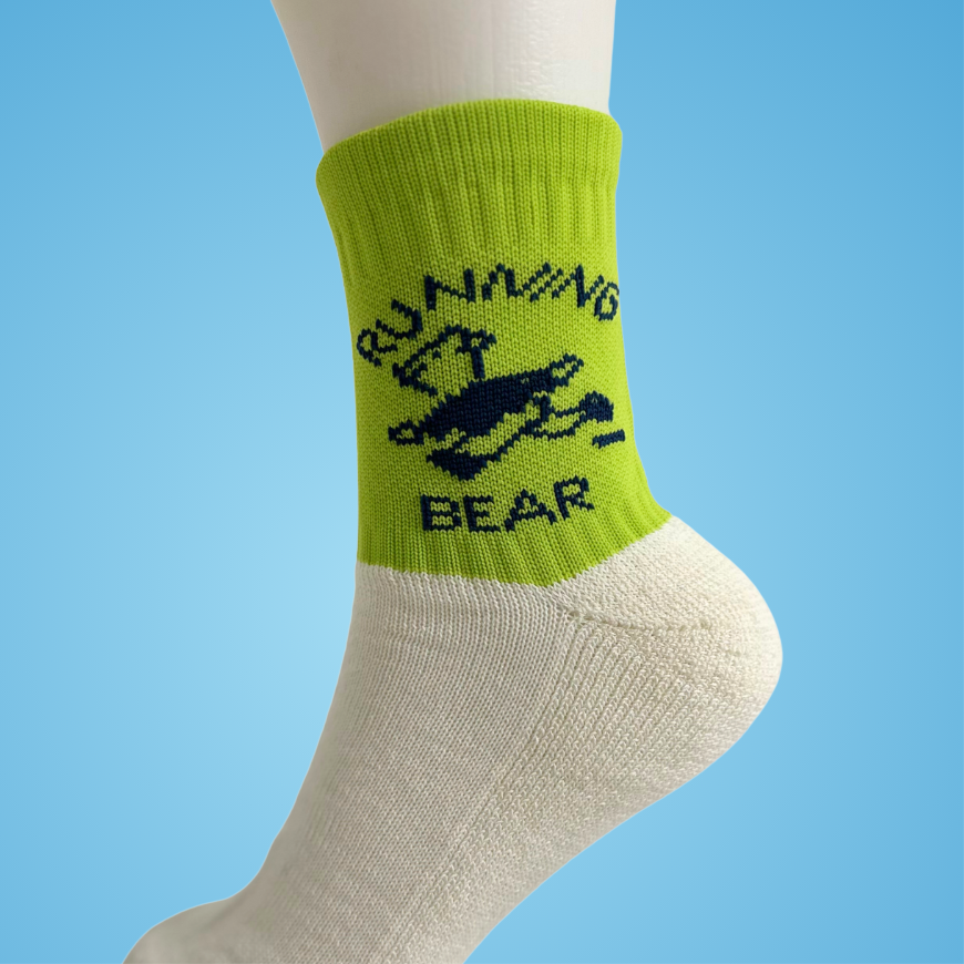 Running Bear Socks - Lime