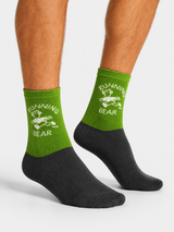 Running Bear Socks - Limestone