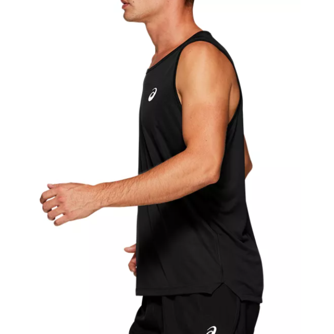 black mens running vest