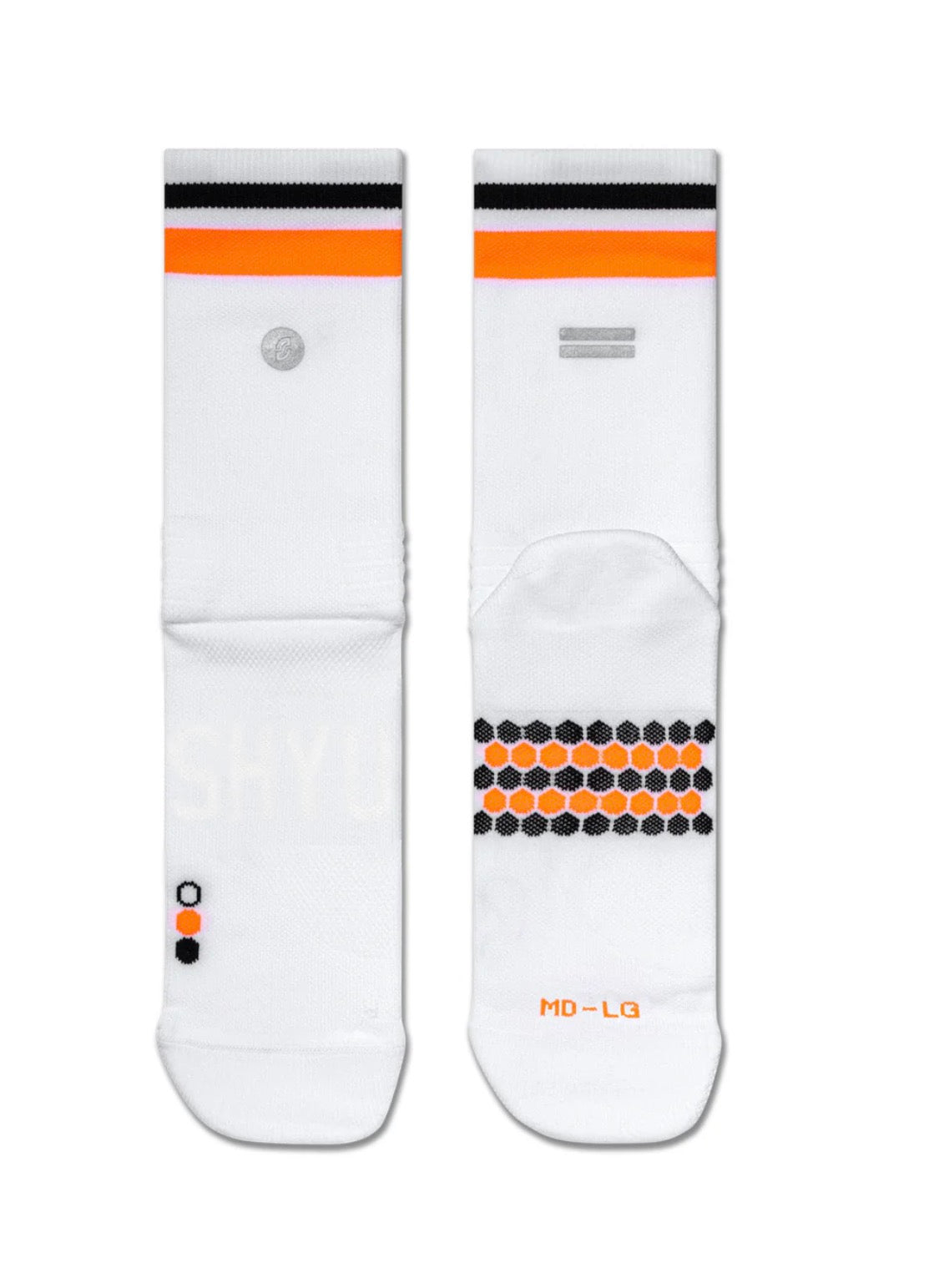 SHYU Racing Socks - Crew - White/Orange/Black