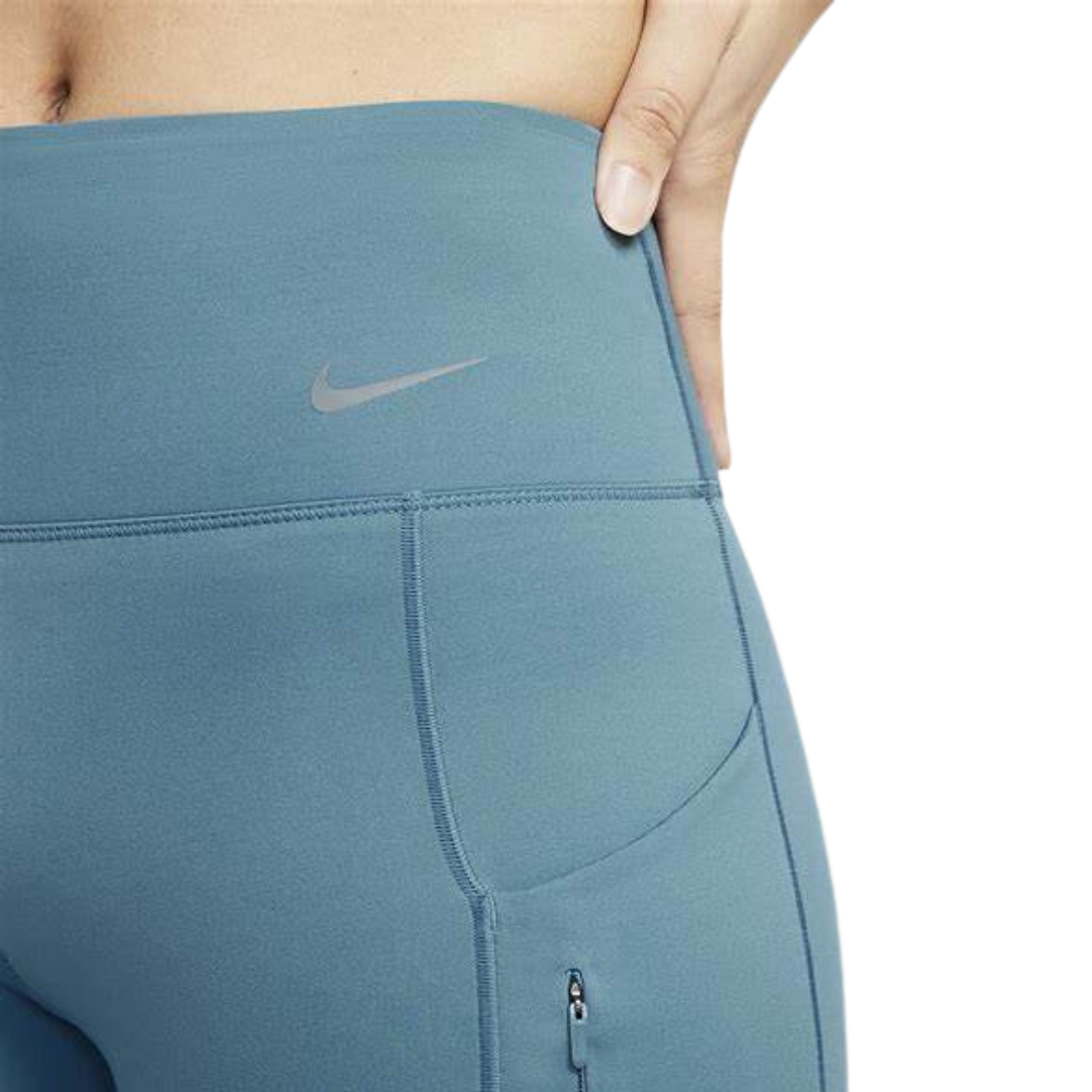 Nike Womens Firm-Support Mid-Rise 7/8 Leggings with Pockets