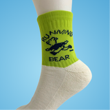 Running Bear Socks - Lime