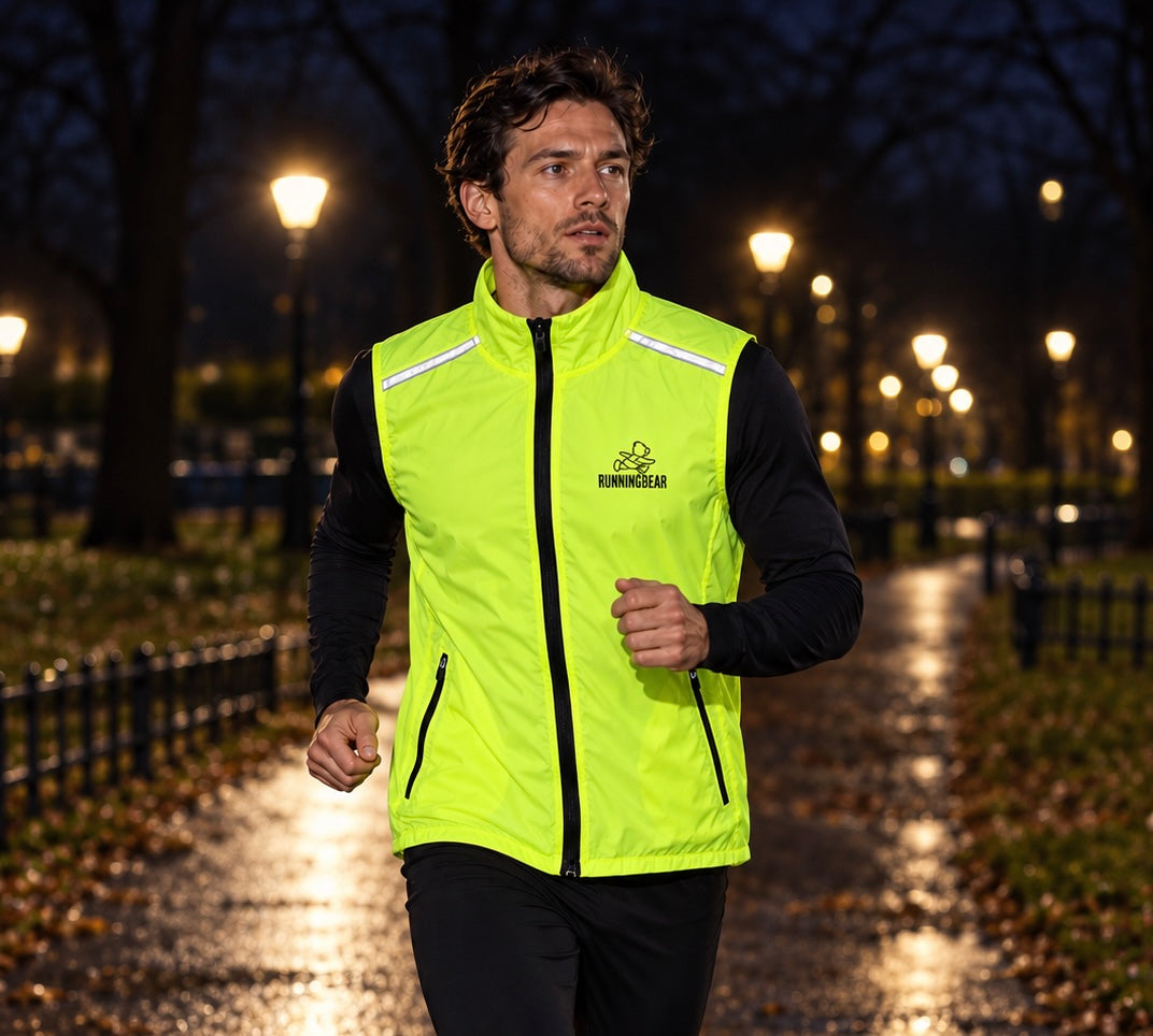 Running Bear Hi-Vis Fluo Safety Running Gilet