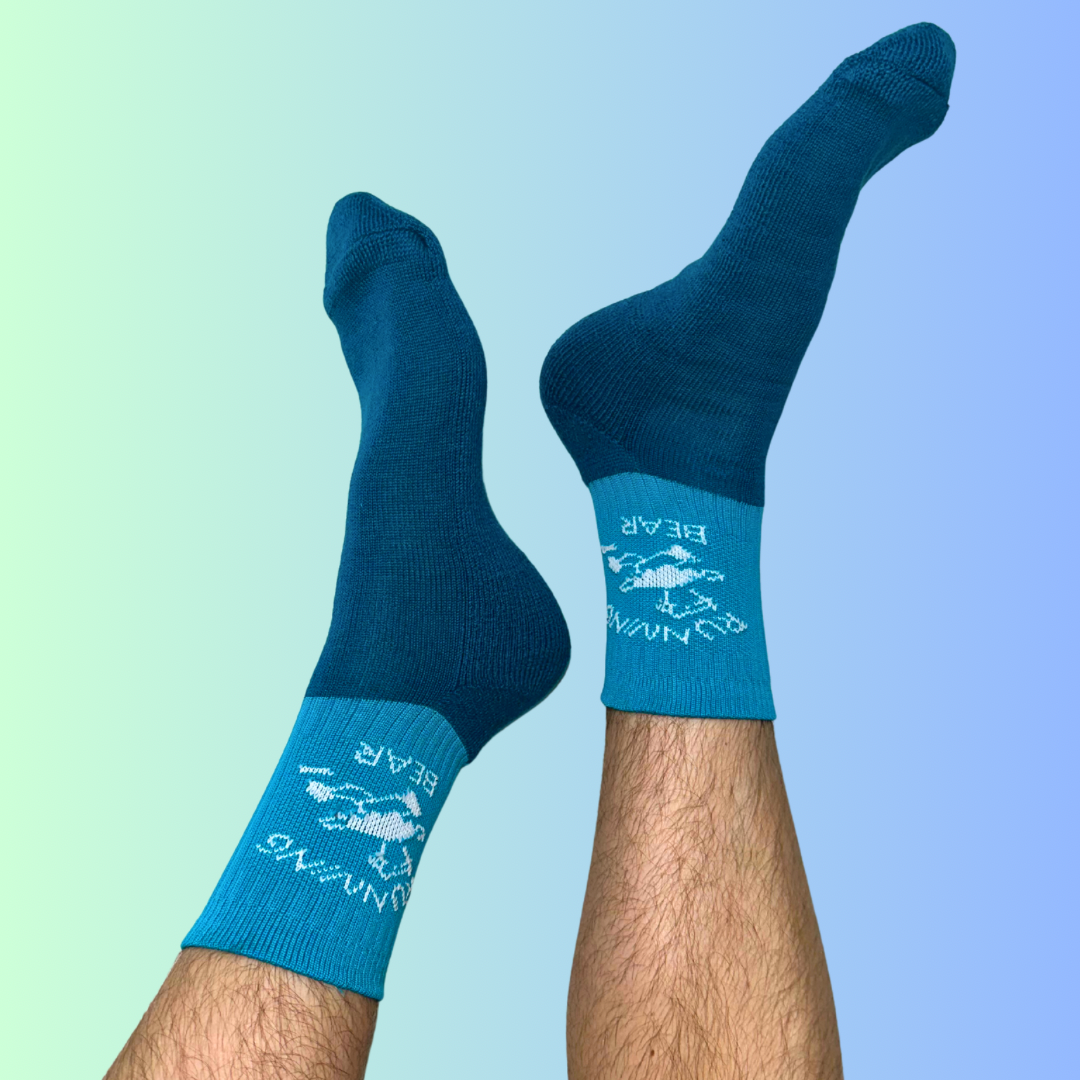 Running Bear Socks - Teal