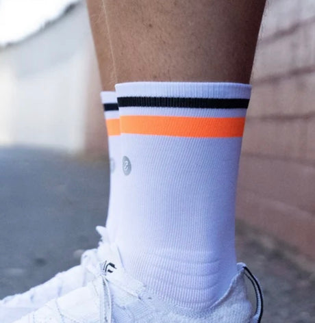SHYU Racing Socks - Crew - White/Orange/Black