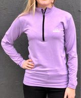 Running Bear Womens 1/2 Zip Top – Lilac