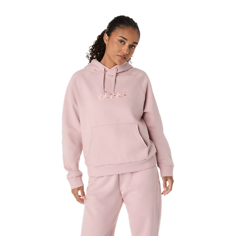 Asics Womens Logo Fleece Pullover Hoodie