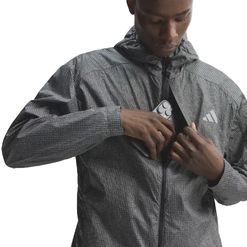 Adidas Mens Adi365 Full Reflective Jacket Grey