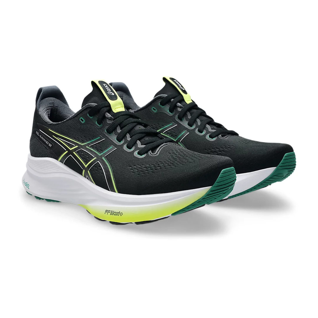 Asics Mens Kayano 32   Black Jasper Green 2