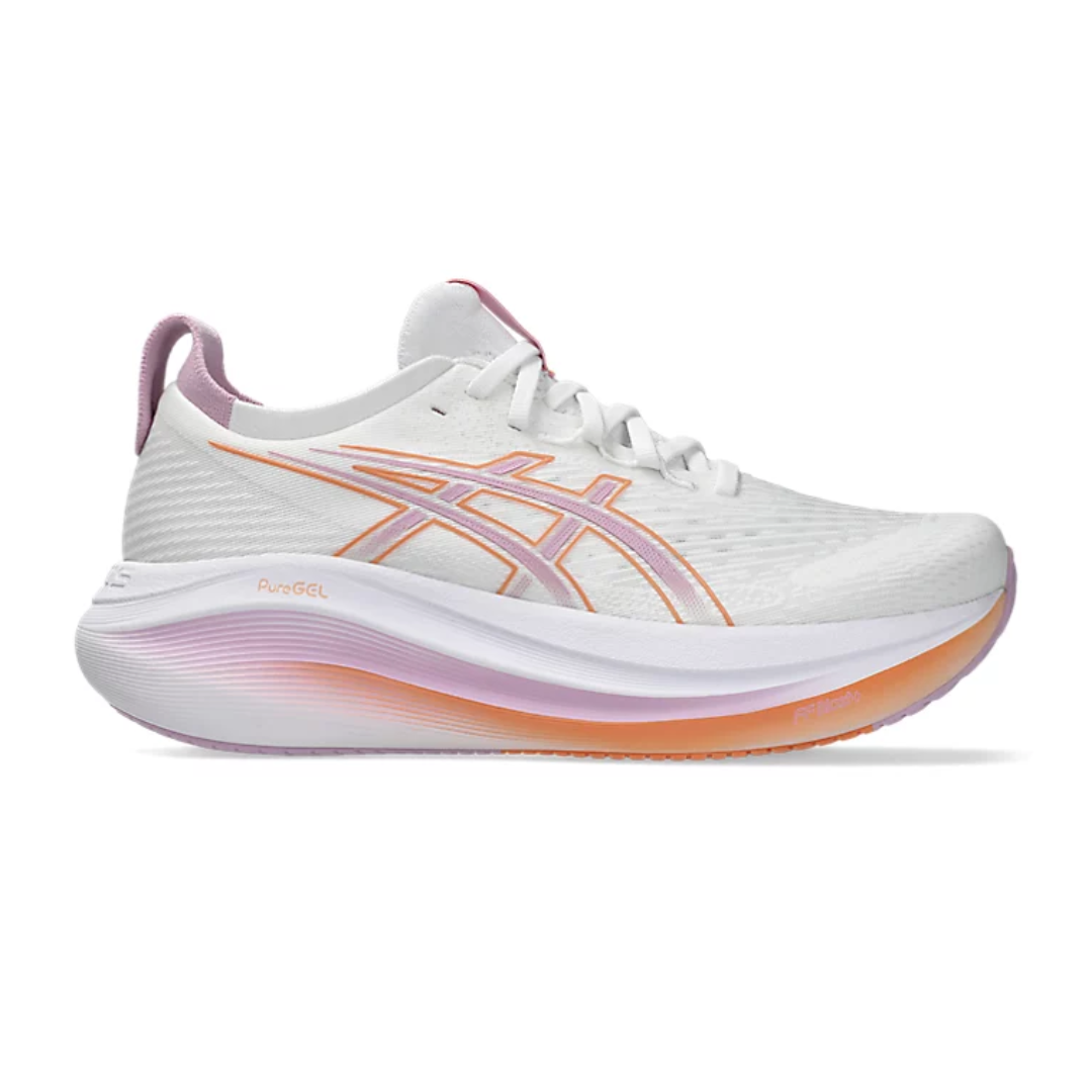 Asics Womens Nimbus 27   White Light Ube 1