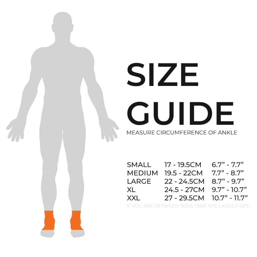 Bearhug Ankle Compression Support Size Guide