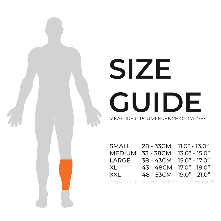 Bearhug Calf Compression Support Size Guide