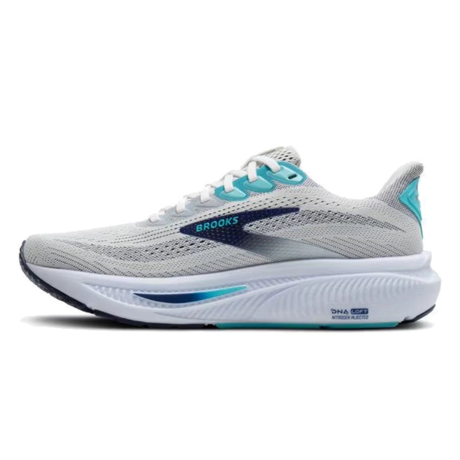 Brooks Mens Ghost 17 White Beacon Blue Ipanema