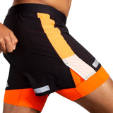 Brooks Mens Run Visible 5" 2-in-1 Short 2.0