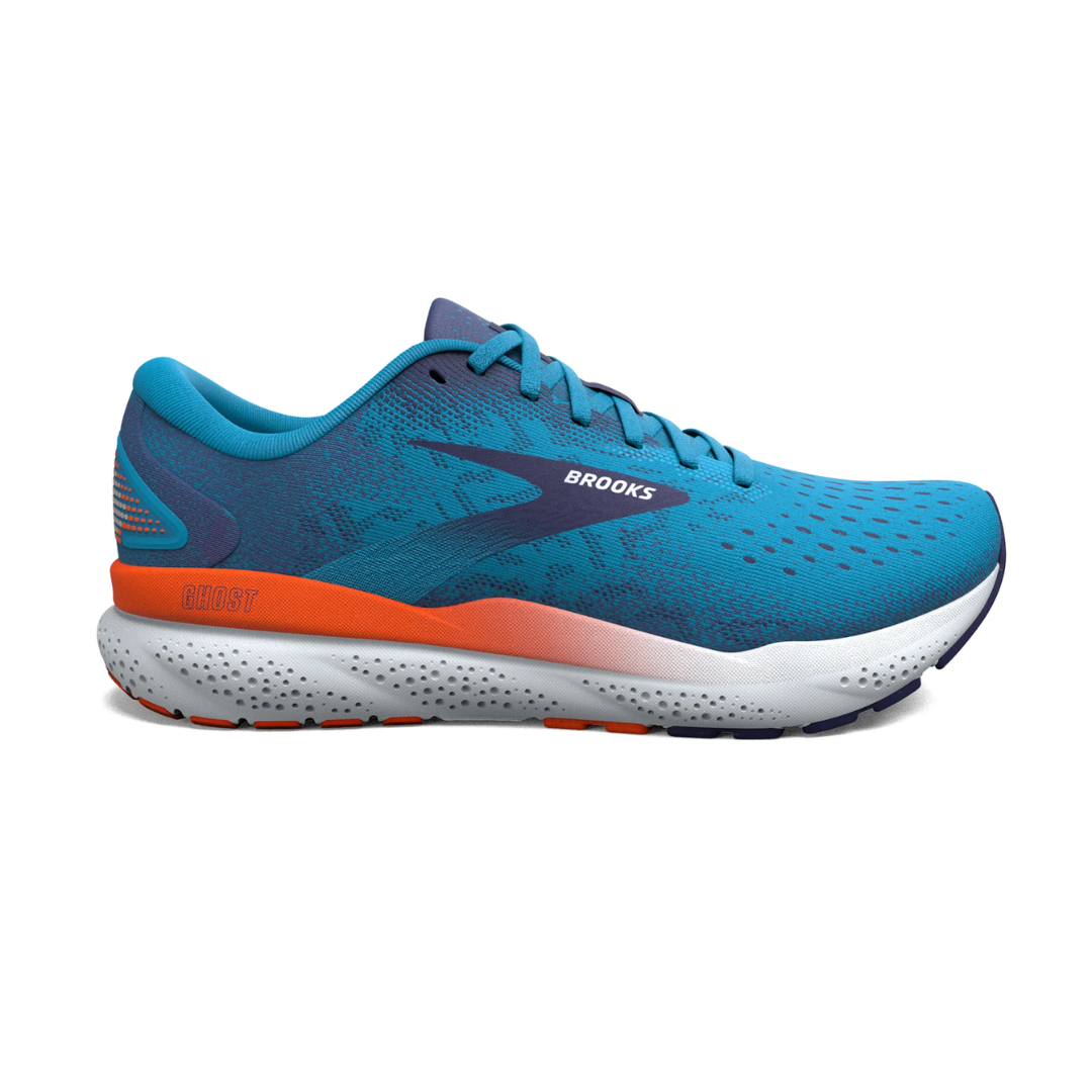 Brooks Mens Ghost 16   Bonnie Blue Blue Ribbon Orange 1