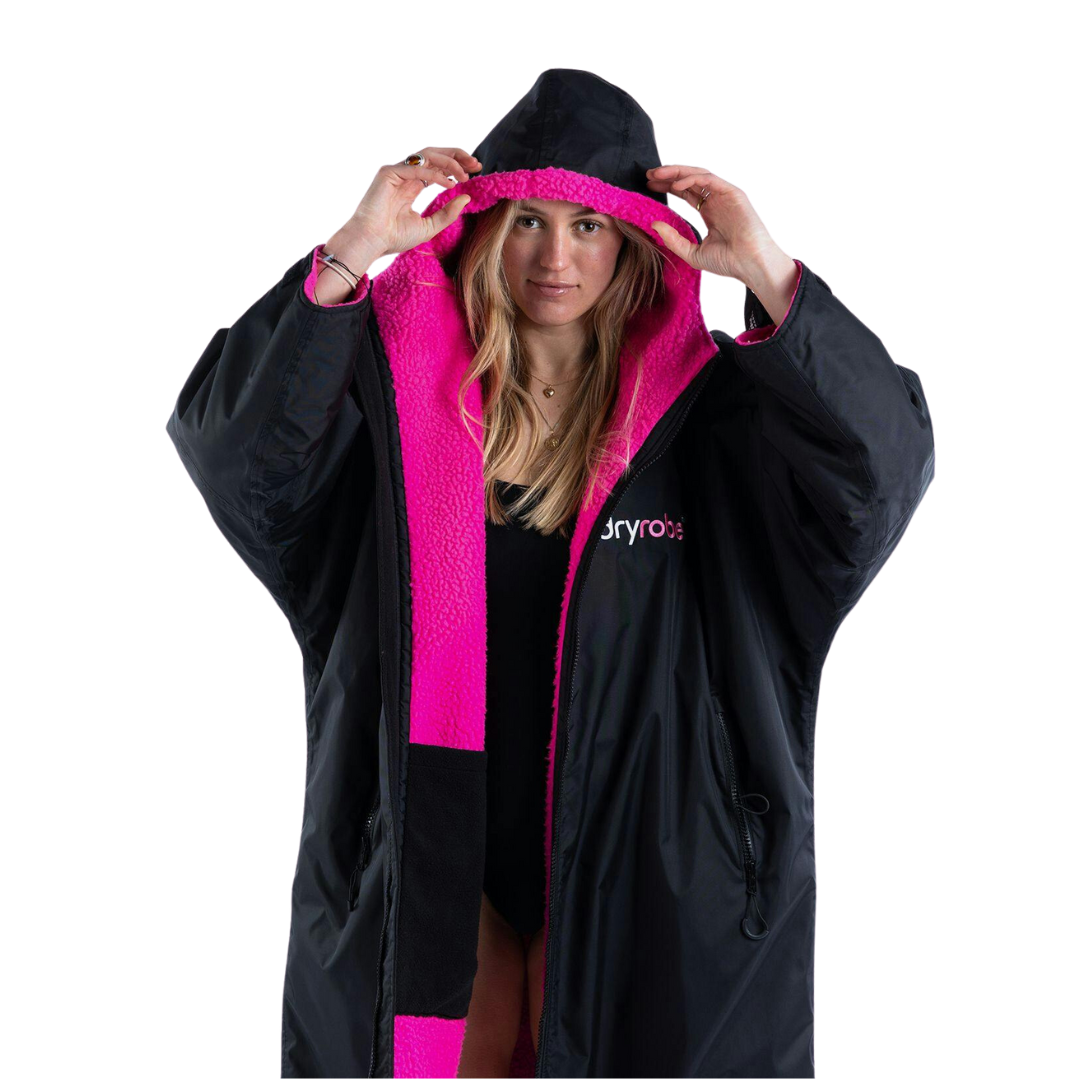 Dryrobe Advanced Long Sleeve   Black Pink 2