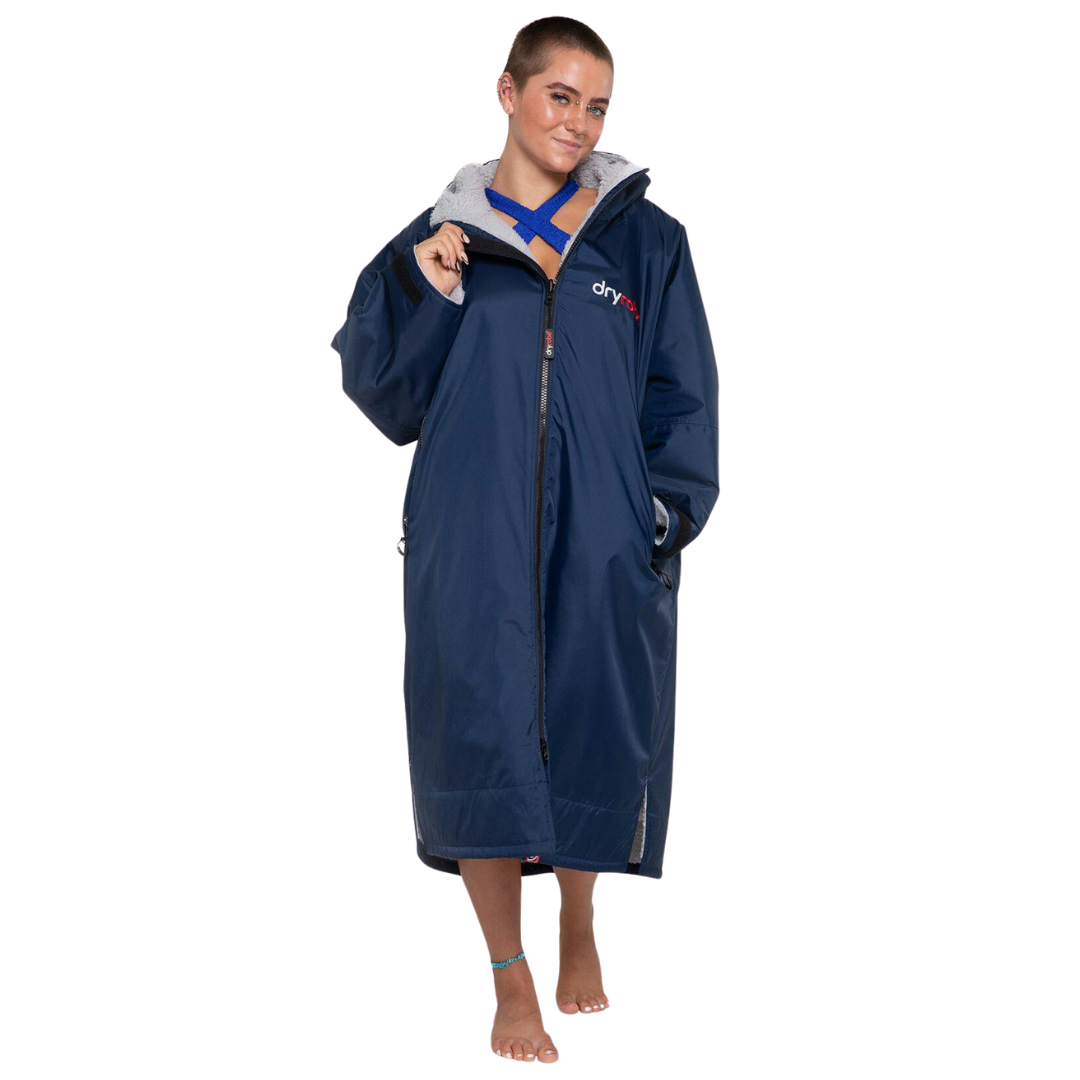 Dryrobe Advanced Long Sleeve   Navy Blue Grey 1