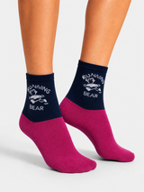 Running Bear Socks - Blue Razz