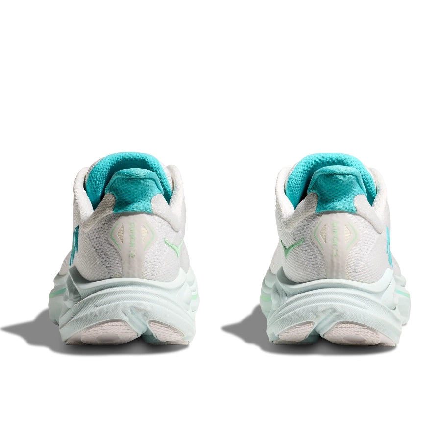 HOKA Clifton 10 Wide White Cielo Blue