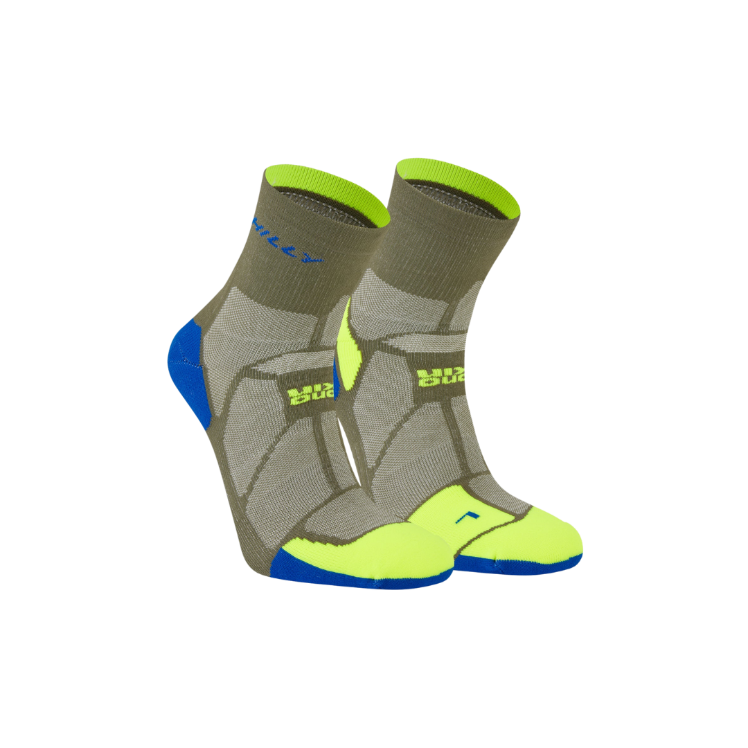 Hilly Marathon Fresh Anklet   Olive Fluo Yellow 1