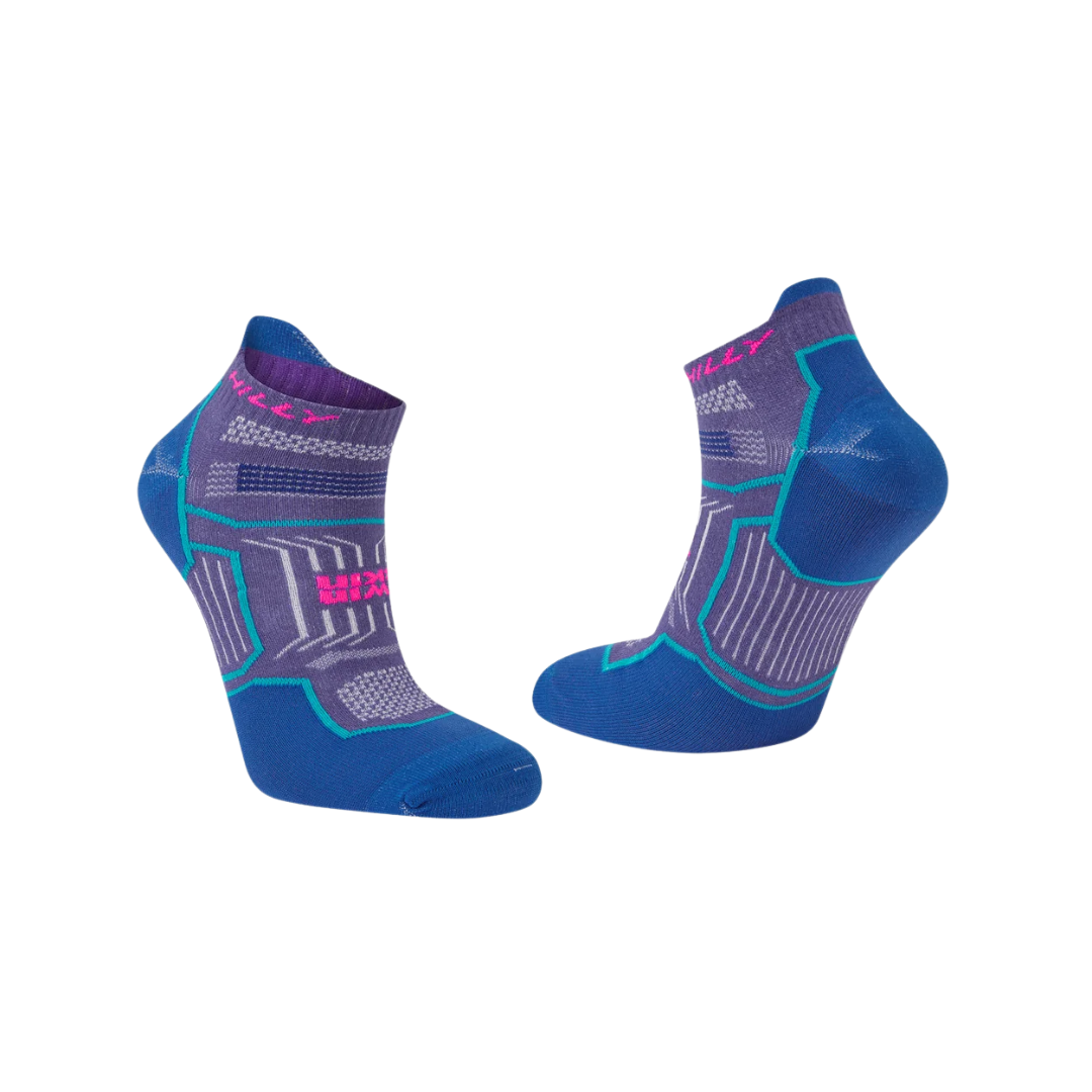 Hilly Twin skin Socklet Med   Grape Blue 2
