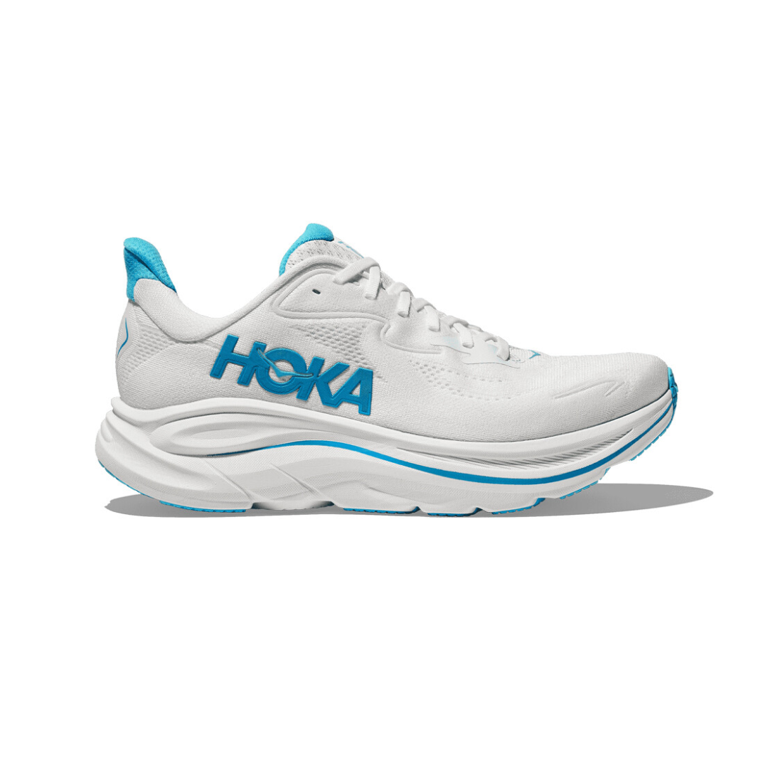 Hoka Mens Clifton 10   White Skyward Blue 1