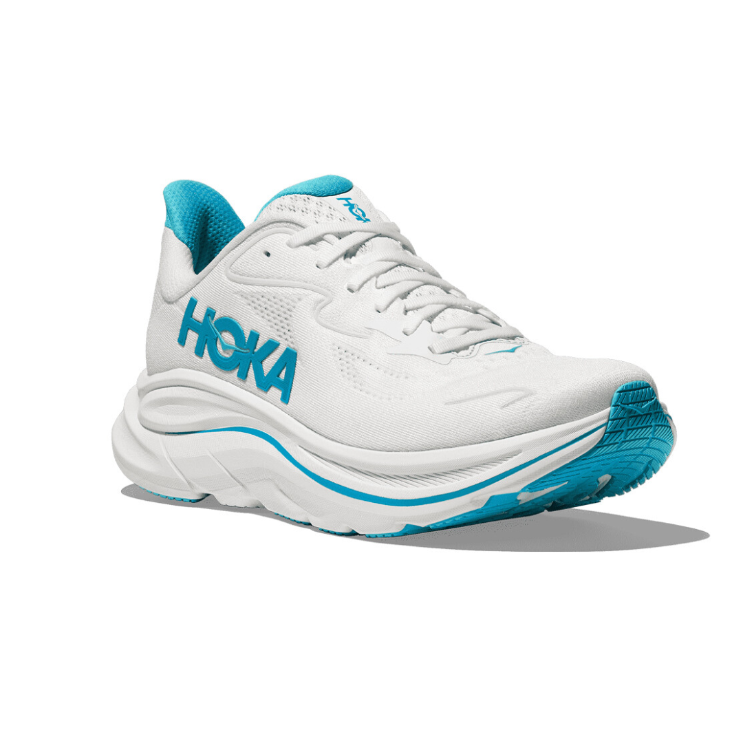 Hoka Mens Clifton 10   White Skyward Blue 2