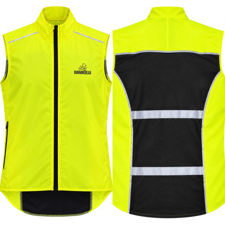 Running Bear Hi-Vis Fluo Safety Running Gilet