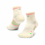 SHYU Racing Socks - Quarter Crew - Cream/ Blush/ Peach