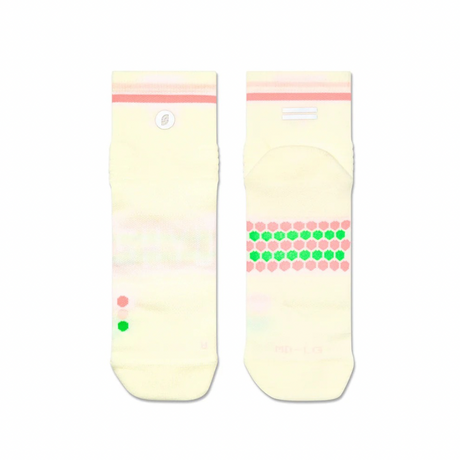 SHYU Racing Socks - Quarter Crew - Cream/ Blush/ Peach