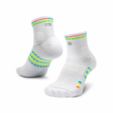 SHYU Racing Socks - Quarter Crew- White/Polka/Reef