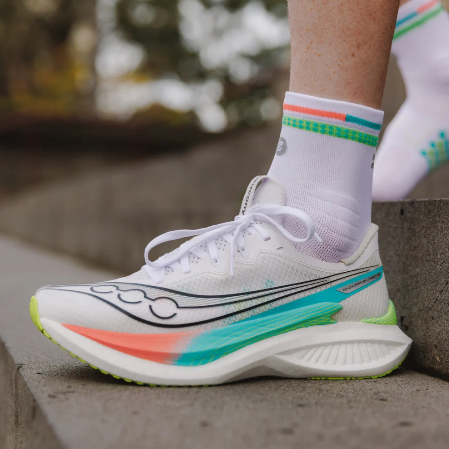 SHYU Racing Socks - Quarter Crew- White/Polka/Reef