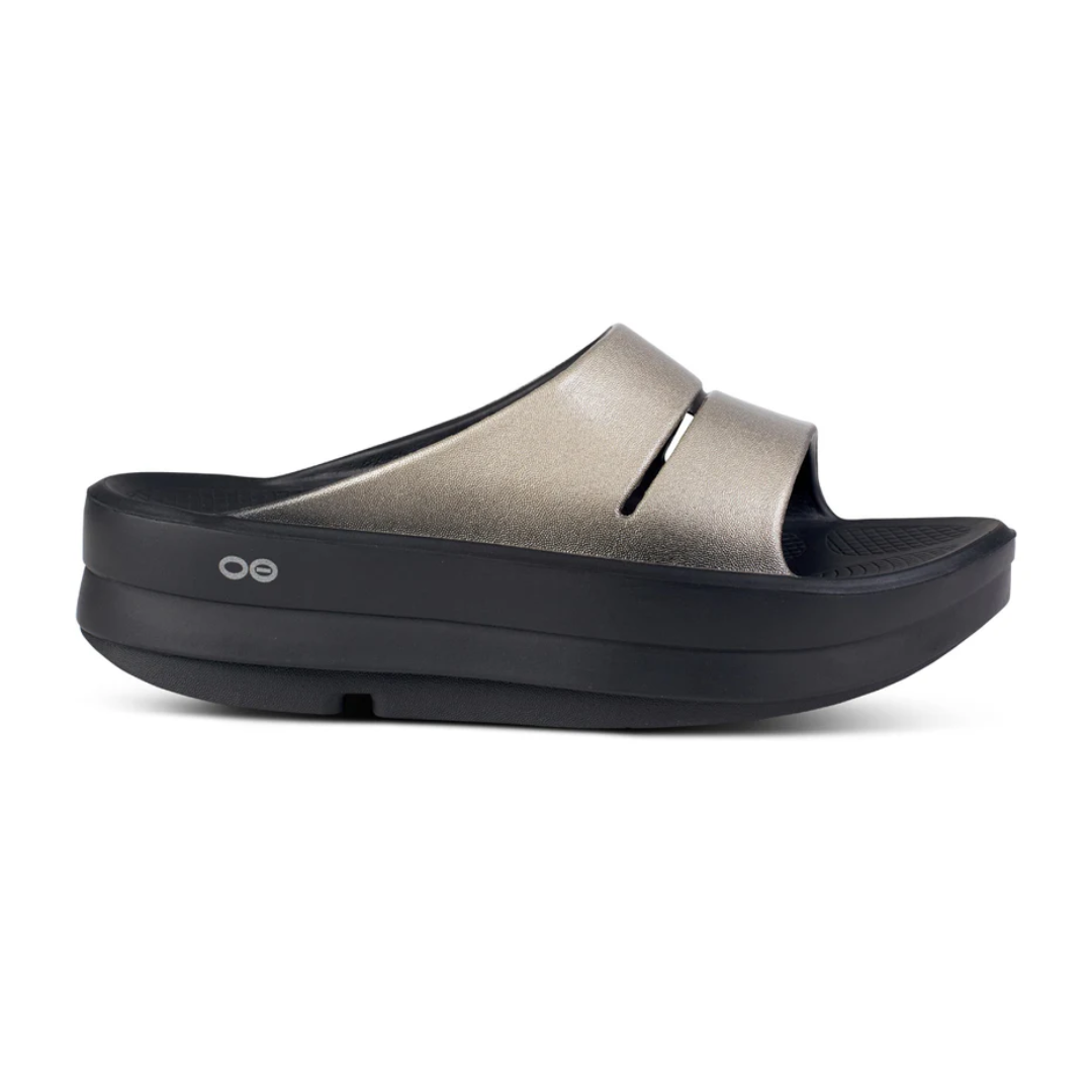 Oofos Womens OOMEGA Ooahh Luxe Slide Sandal