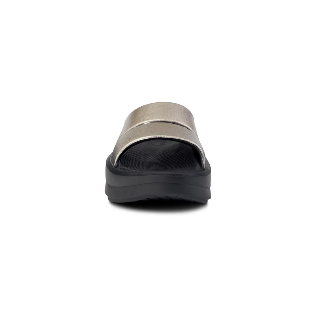 Oofos Womens OOMEGA Ooahh Luxe Slide Sandal