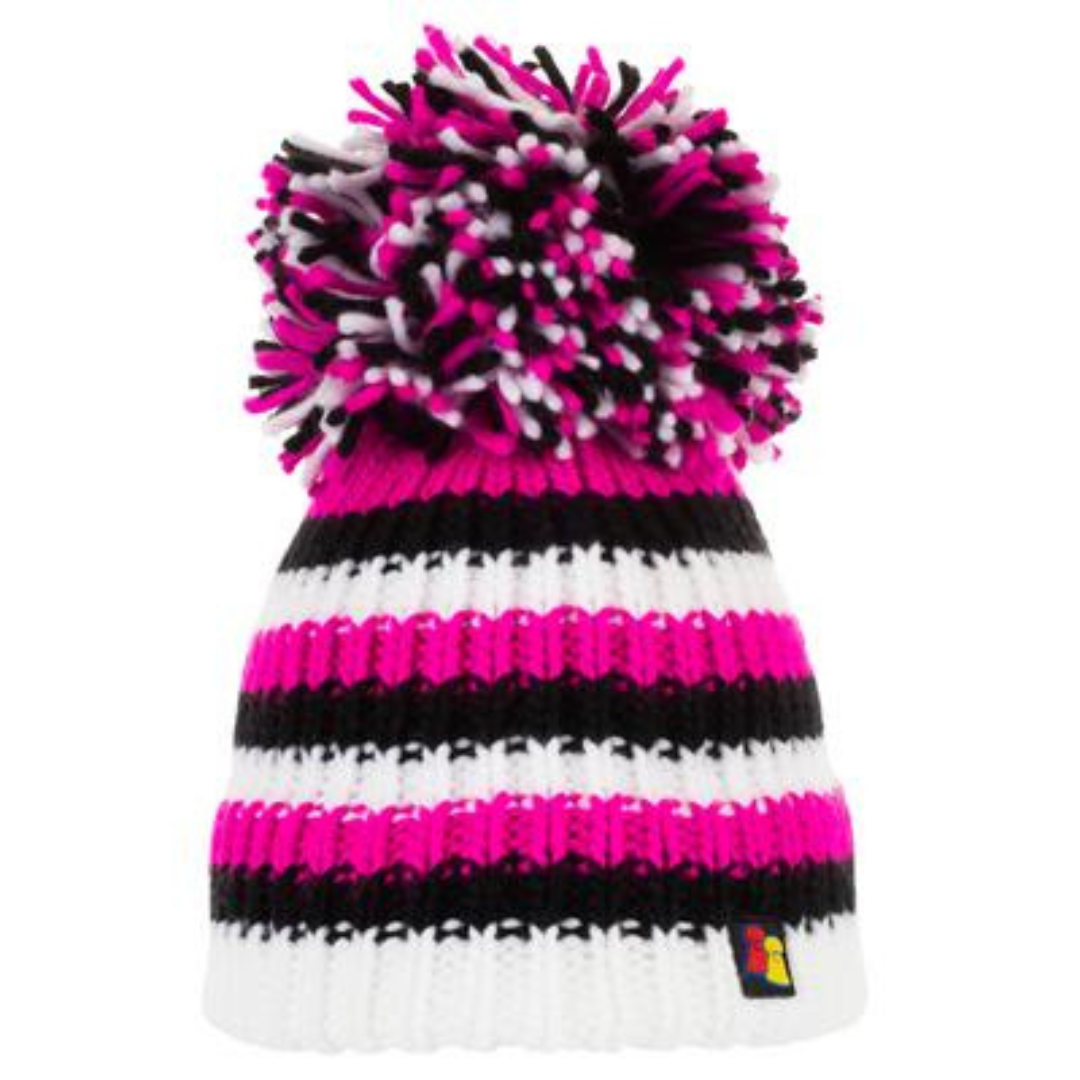 Big Bobble Hat - Pink Zebra