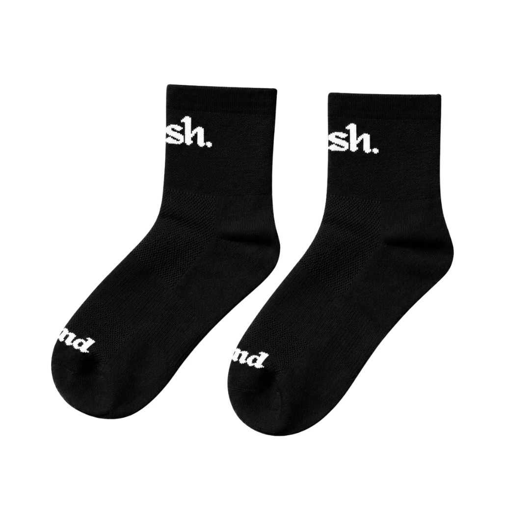 Push Performance Running Socks - Quarter Crew - Black