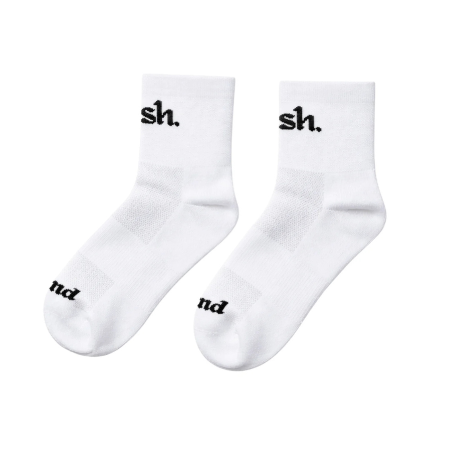 Push Performance Running Socks - Quarter - White