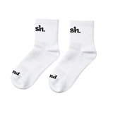 Push Performance Running Socks - Quarter - White