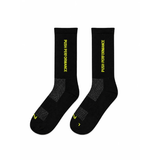 Push Performance Running Socks - Crew - Black/Neon Yellow