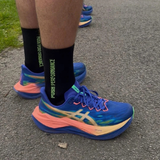 Push Performance Running Socks - Crew - Black/Neon Yellow