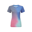 gradient running tshirt with blue and pink