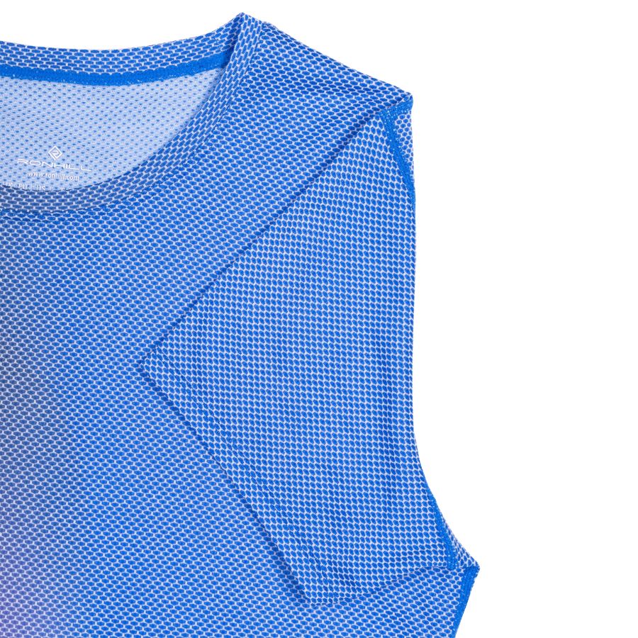 gradient running tshirt with blue and pink