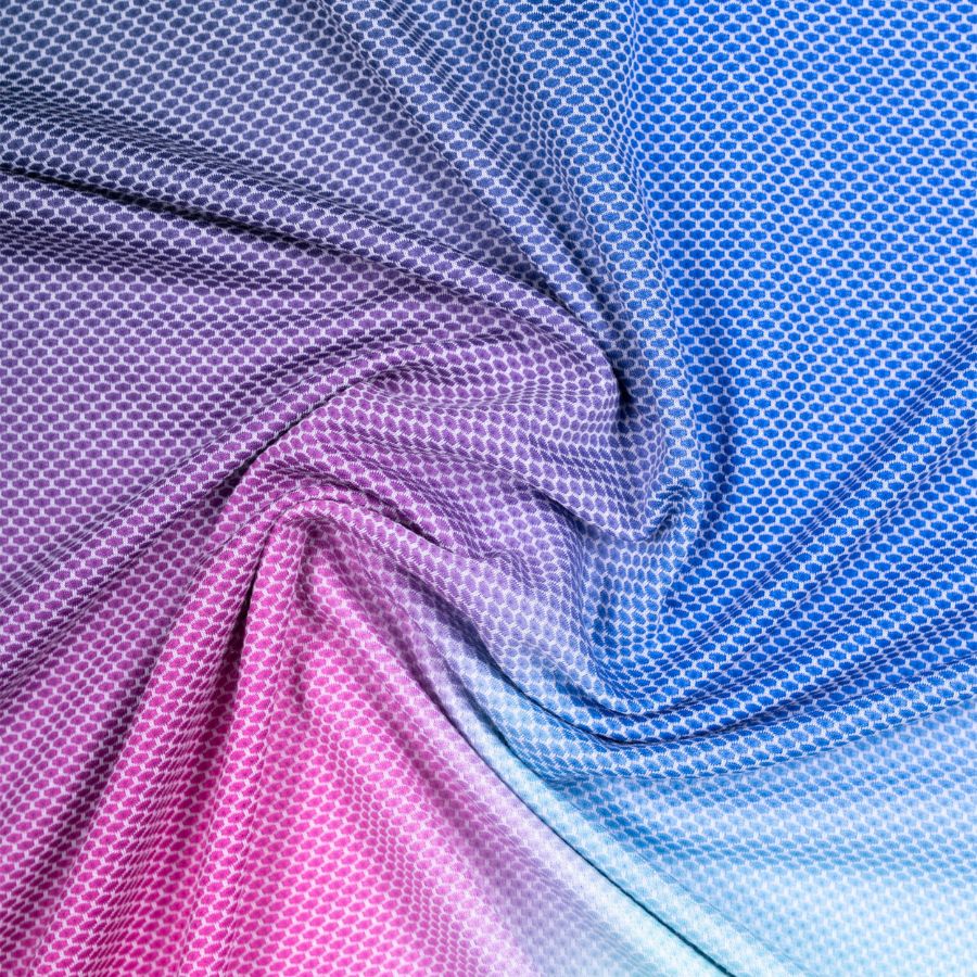 gradient running tshirt with blue and pink