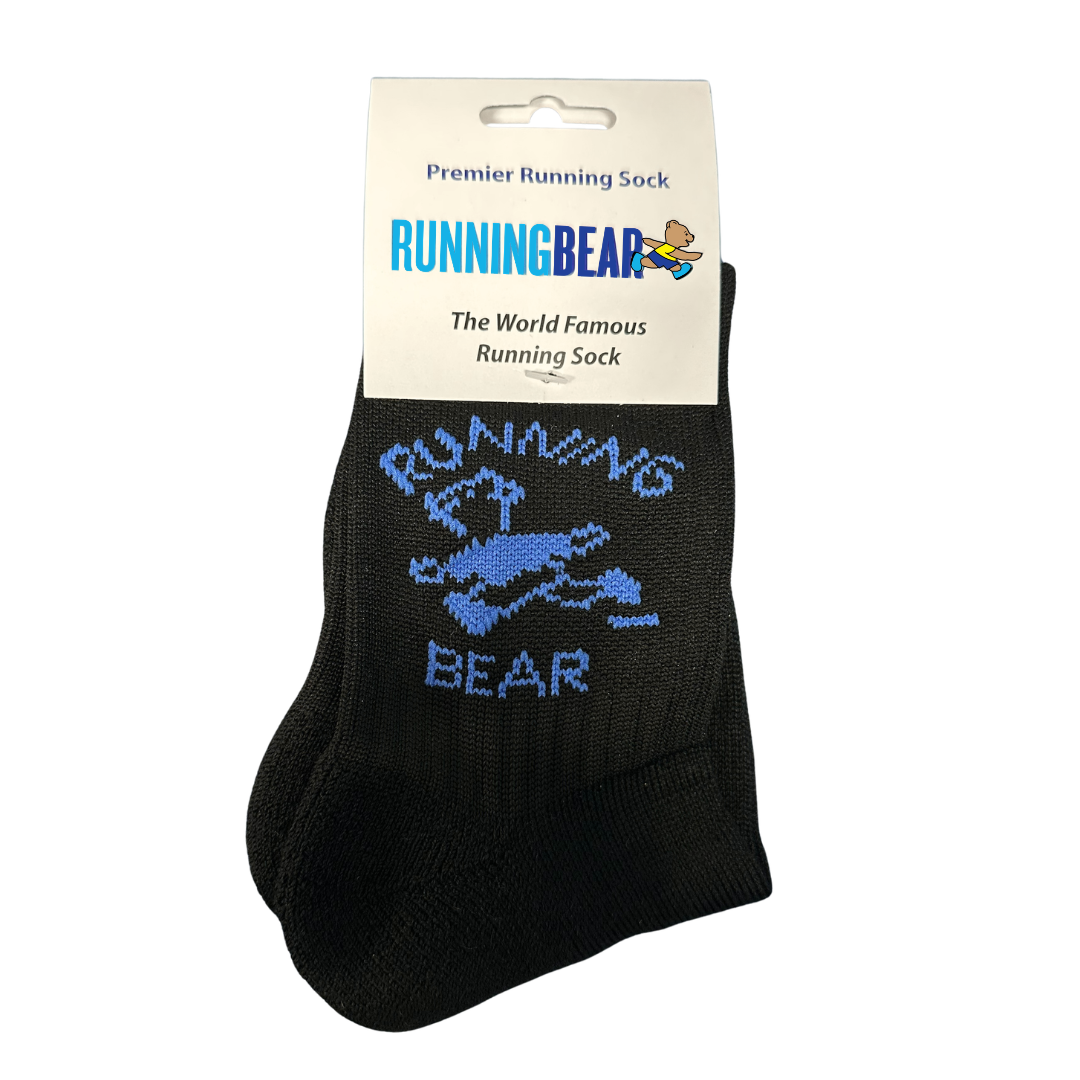 Running Bear Socks - Black & Blue