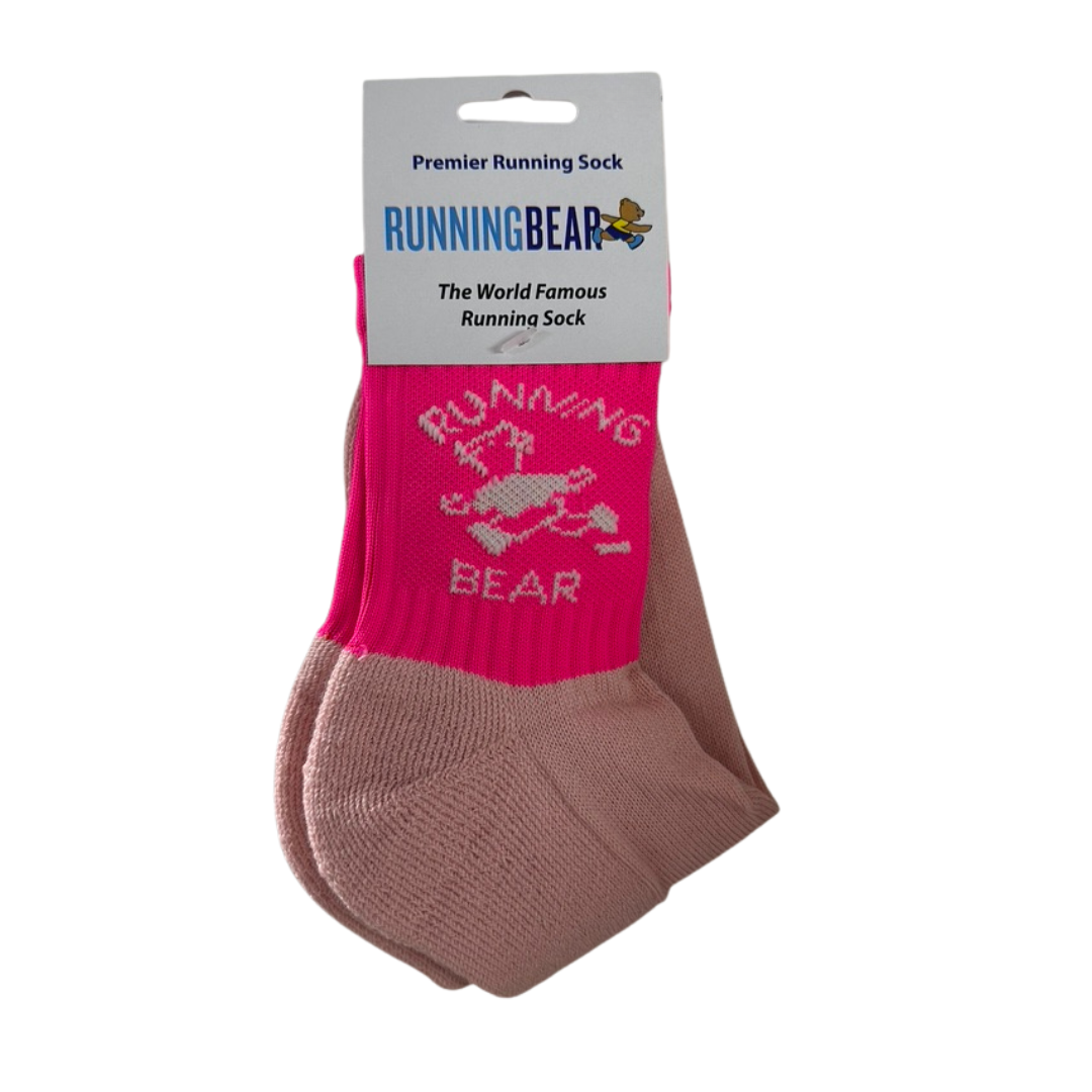 Running Bear Socks - Ice Pink