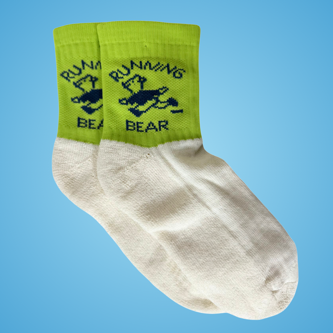 Running Bear Socks - Lime