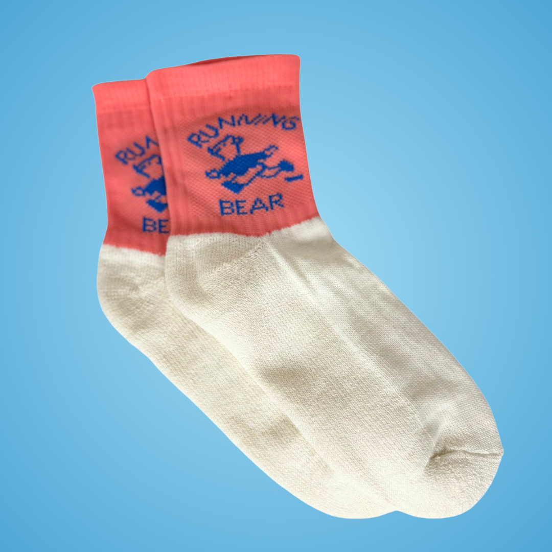 Running Bear Socks - Peach